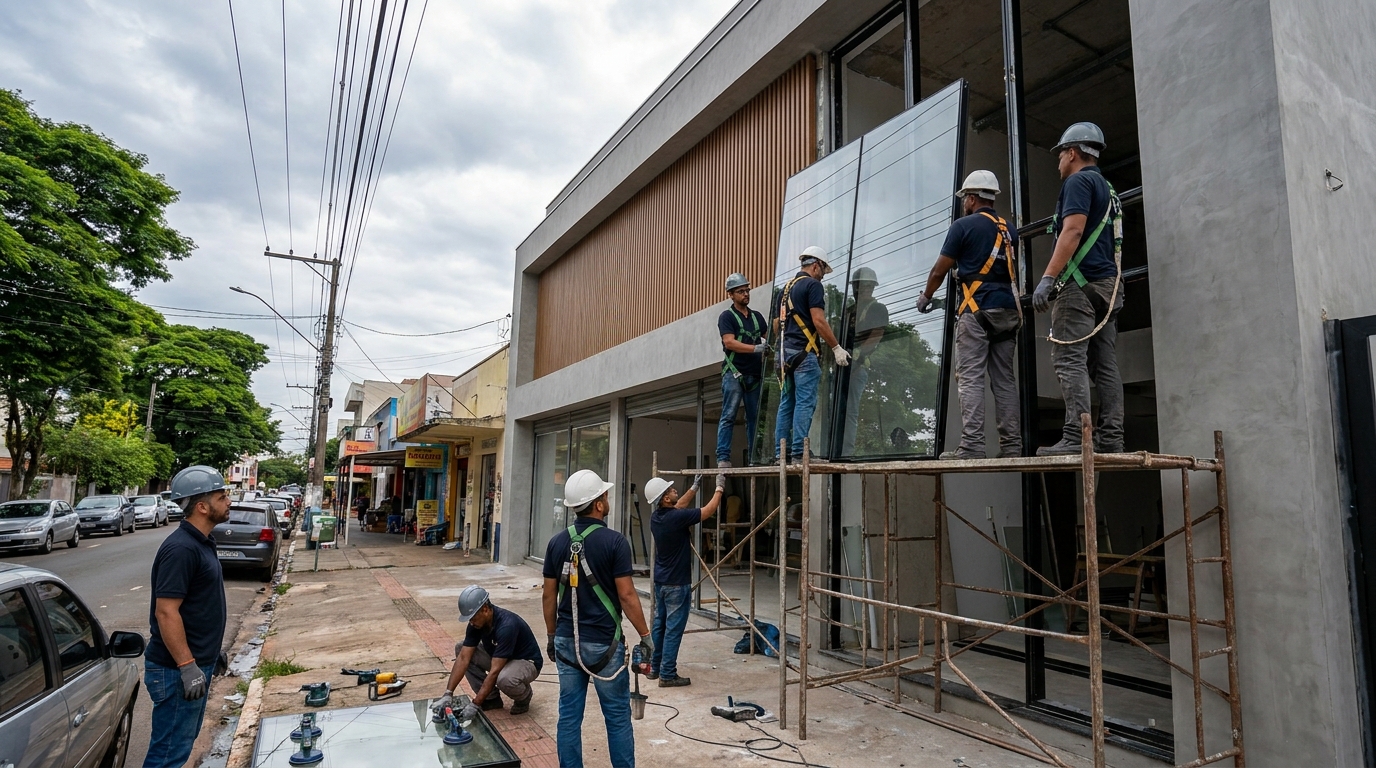 Fachada de Vidro no Rio Comprido, São José dos Campos‑SP